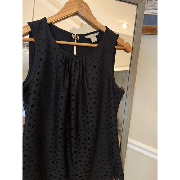 Banana Republic Black Lace Sleeveless Tank Top Small - Picture 4 of 5